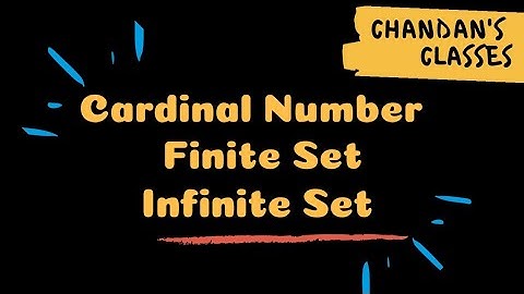 Cardinal number of a Set || Chapter 30 || Sets || Maths || Class 8