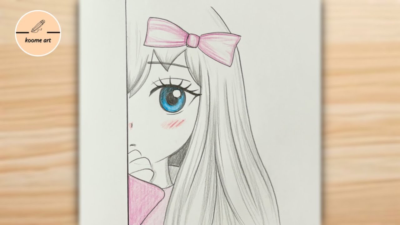 How to draw a cute anime girl step by step | easy pencil drawing ...
