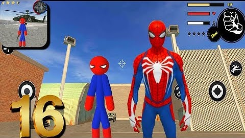 Amazing Spider Stickman Rope Hero Mafia #16 Android Gameplay