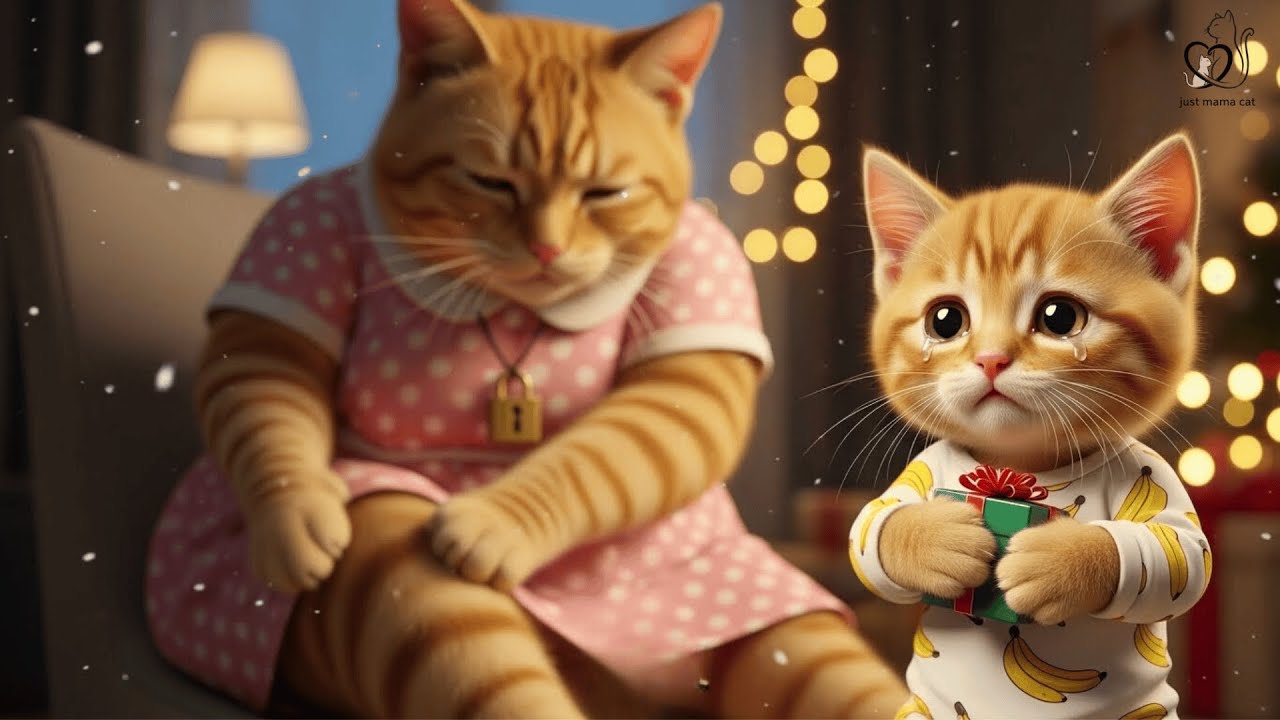 The Night Ginger Kitten Gave Up Her Christmas Gift for Mama Cat 💔