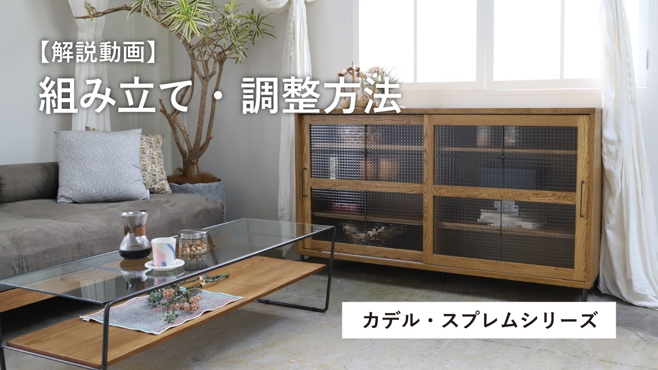 誕生祭 家具15％OFF】カデル スライドガラスキャビネット ロー - a