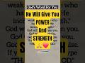 God's Word—ISAIAH 40:29 #prayer#godswhisper#god #shorts#viral#reels #messagefromgod