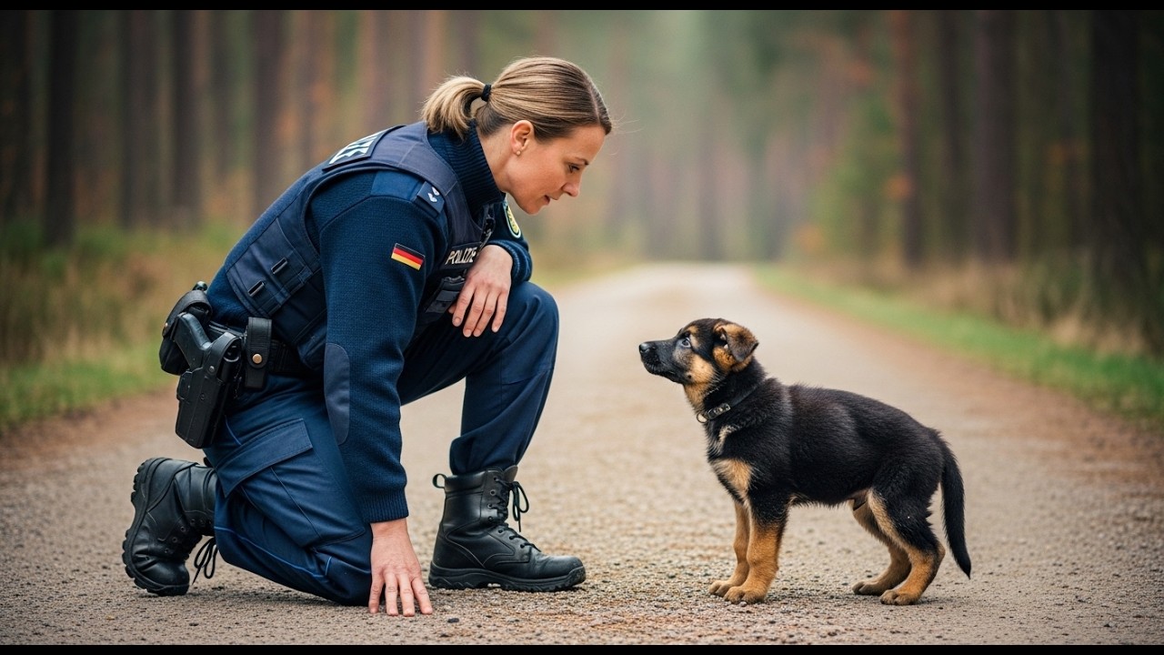 Kleiner Welpe Folgt Polizistin Um Hilfe – Als Sie Den Grund Erkennt, Bricht Sie In Tränen Aus