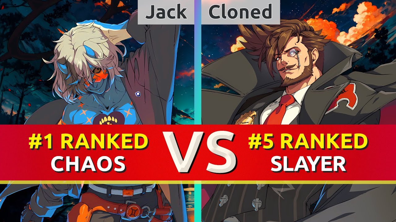 GGST ▰ Jack (#1 Ranked Happy Chaos) vs Cloned (#5 Ranked Slayer). High Level Gameplay
