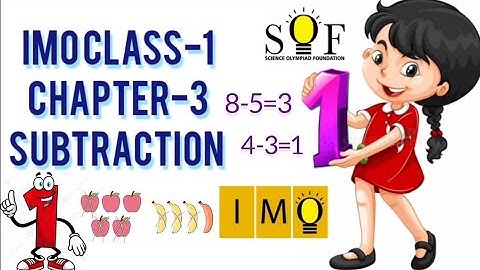 Chapter 3 subtraction | IMO class 1 | Math Olympiad for class 1 |  class 1 math