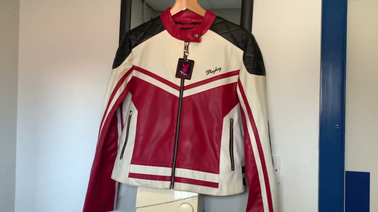 Genuine Playboy ladies Biker jacket genuine hologram product usa
