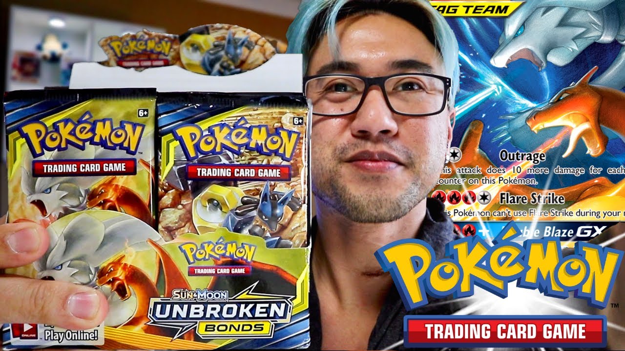 RAINBOW CHARIZARD HUNT BEGINS! UNBROKEN BONDS UNBOXING ! (2019) - YouTube