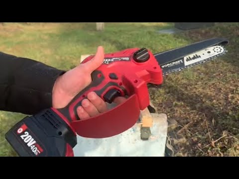 Пила ланцюгова ручна акумуляторна безщіткова Worcraft CHS-S20LiBM Шина 150 мм АКБ 20 В 2.0 Ач ЗП, видео 1