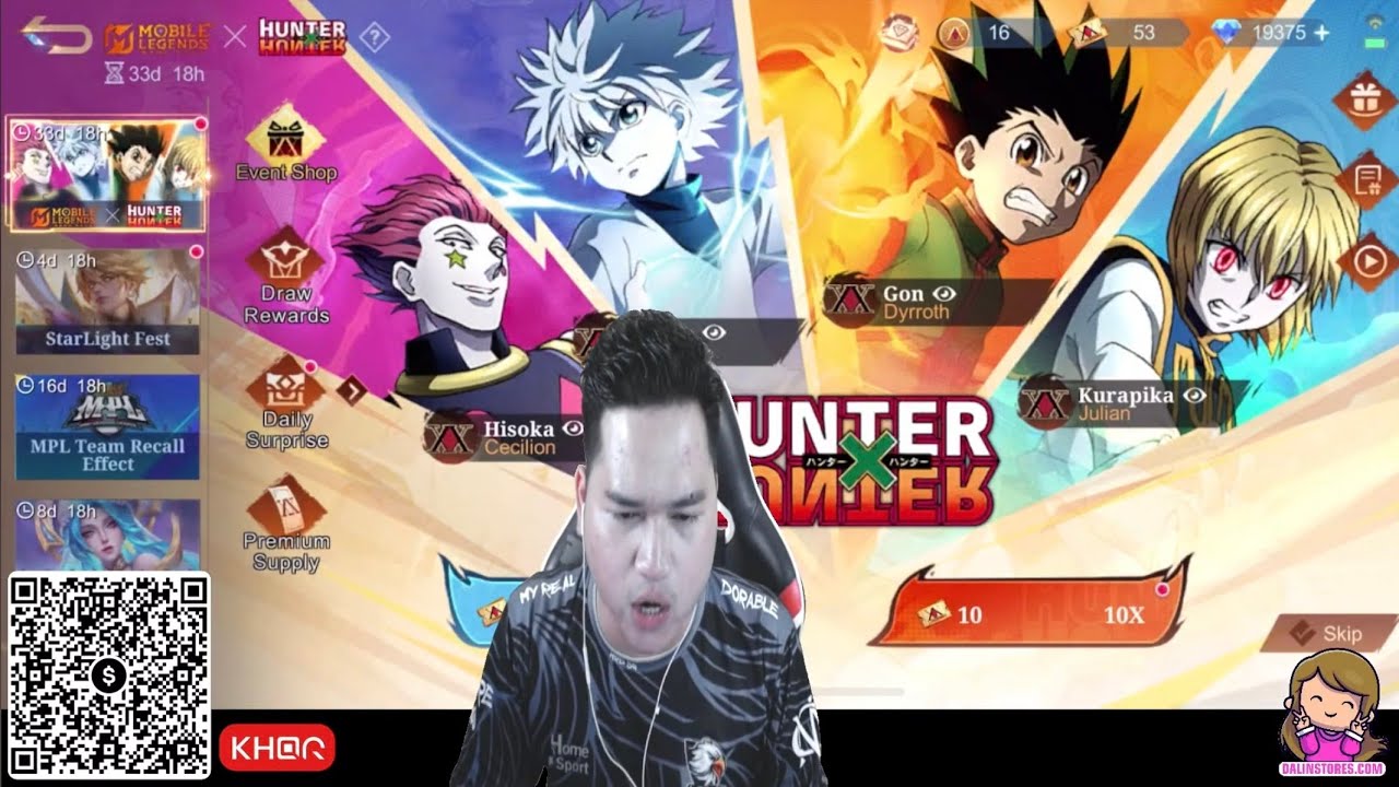 តស់!មកមើលManoបើកSkin HUNTER × HUNTER ចេញថ្មី អស់ប៉ុន្មានពេជ្រ |Mano Gaming|Mobile legends BANG BANG