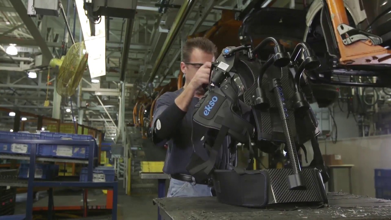 Exoskeletons debut at Ford factories