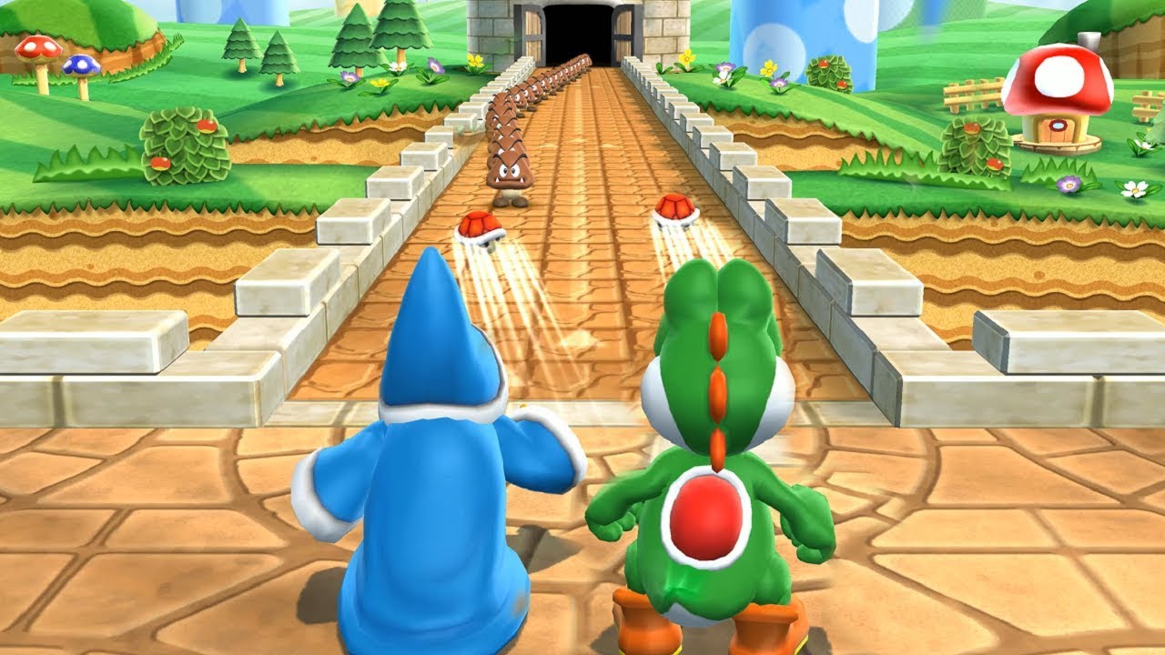 Mario Party 9 Step It Up - Kamek vs Yoshi vs Birdo vs Toad Master Difficulty| Cartoons Mee