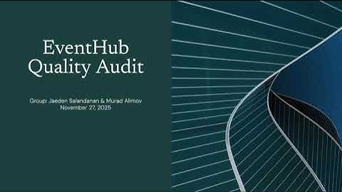 SQA Audit for EventHub