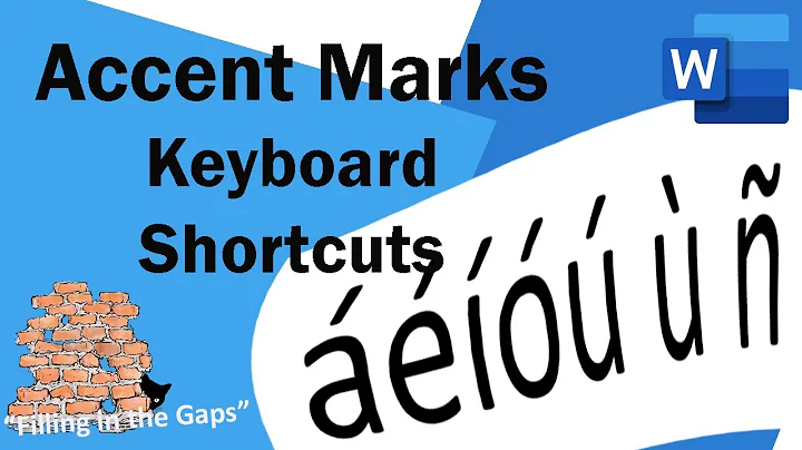 How to easily type accent marks over letters in Word - using the Keyboard