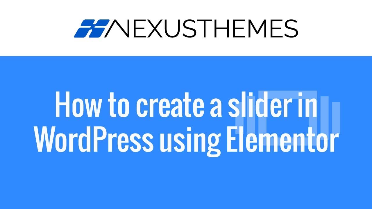 How To Create A Slider In Wordpress Using Elementor Youtube