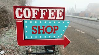 Handmade 1950&#39;s Style Mobile Diner Sign. Hand built fabricated