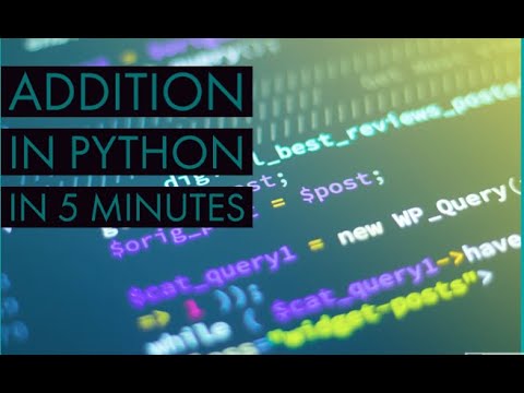 addition of two number using python in simple way. just in (5 minutes)