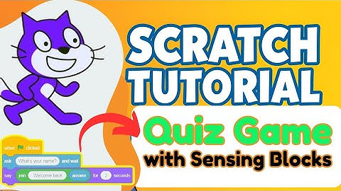 Scratch Programming for Kids | Quiz Game with Sensing Blocks 🎮🐱