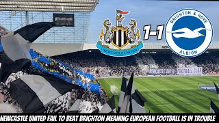 Newcastle United THROW 2 HUGE POINTS AWAY TO Brighton (1-1) !!!!!