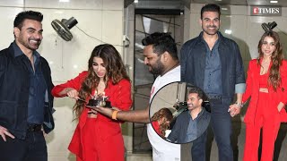 Arbaaz Khan Shura Khan Celebrate Her Birthday With The Paps Latter Blushes