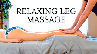 Ultra Deep Relaxing Leg Massage for Pain Relief Muscle Soreness Sports Massage with Jade