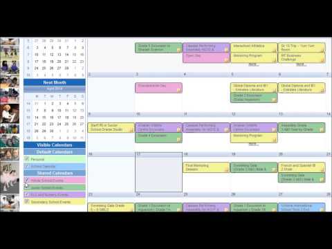 VISS Parent Portal Tutorial- Understanding and customising the calendar