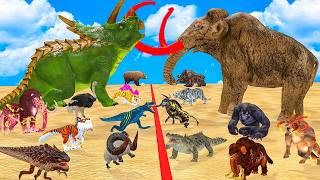 Prehistoric Animals VS Shadow Itself Mammals Size Animal Epic Battle Animal Revolt Battle Simulator