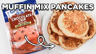 The Fluffiest Muffin Mix Pancakes | Best Pancake Recipes by MOMables
