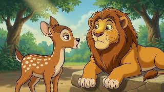 🦁🐰 The Lion and the Clever Rabbit | Panchatantra Moral Story for Kids