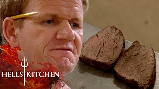 Gordon Ramsay CANNOT Handle Being Served Overcooked Beef | Hell's Kitchen