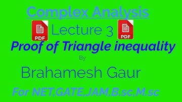 Complex analysis| Proof of Triangle inequality with pdf