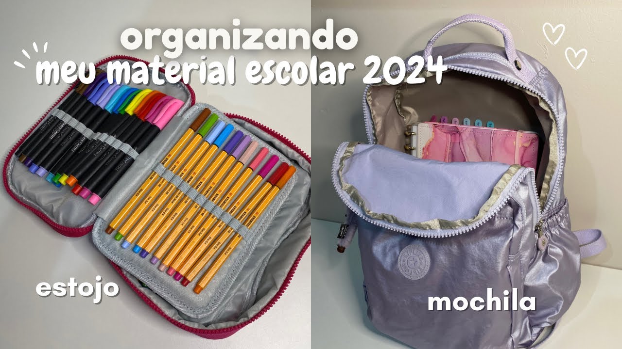 organizando meu material escolar 2024💫📚💕