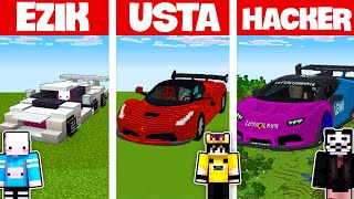 EZİK VS USTA VS HACKER ARABA! - Minecraft