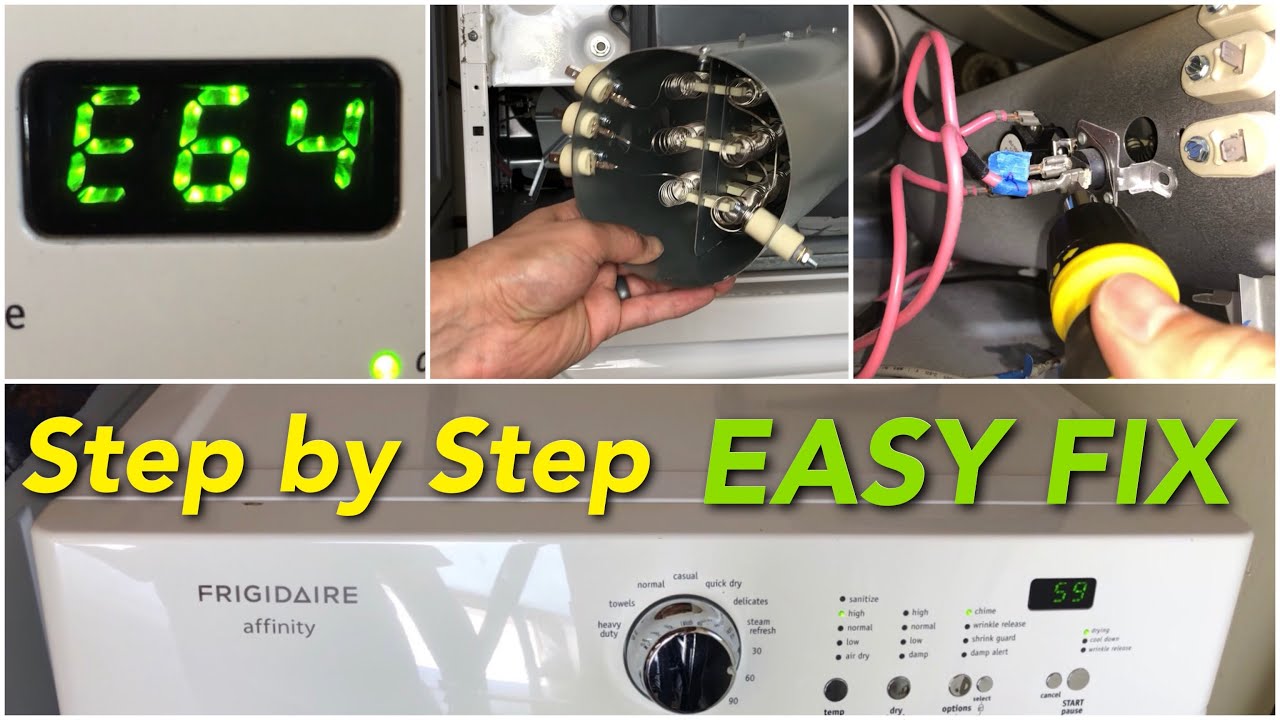 Download HOW TO FIX a Frigidaire Affinity DRYER that’s not heating properly E64