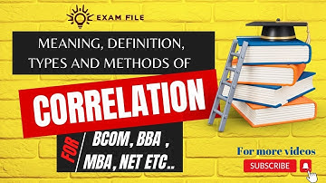 Correlation|Types of Correlation Part 1|BCOM|BBA|MBA|NET|SET ( Malayalam)
