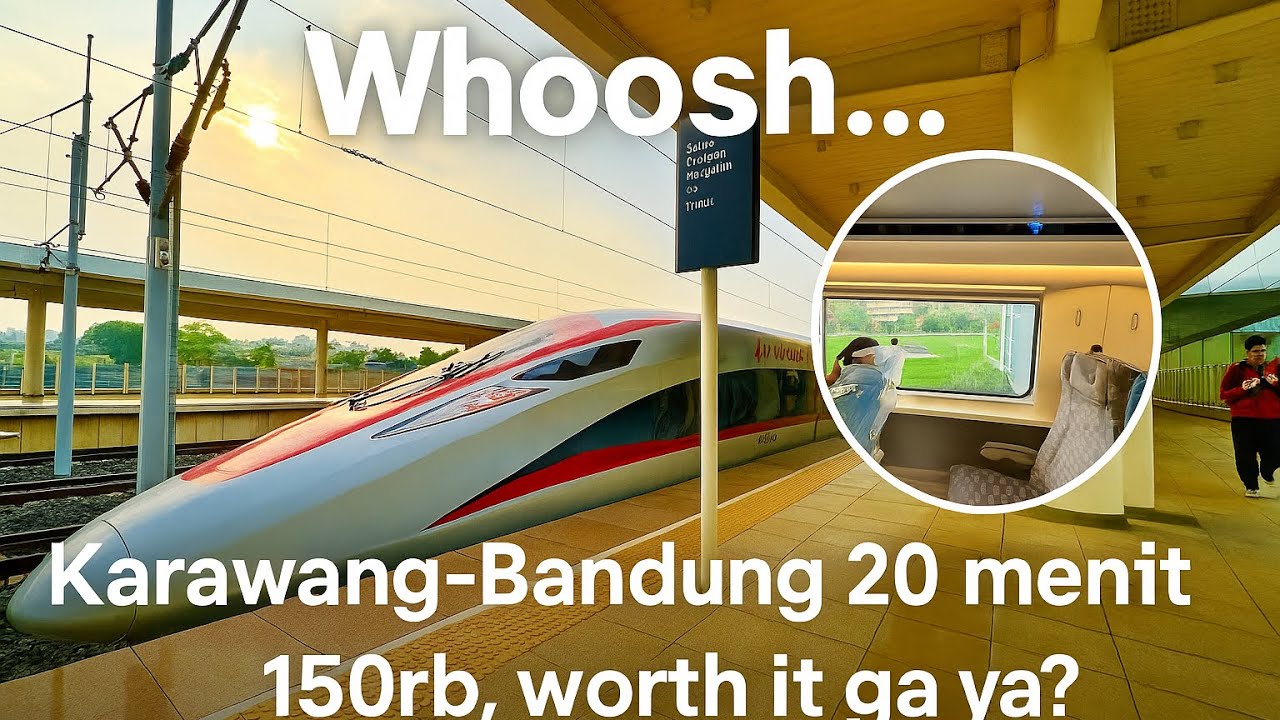 Kereta Cepat WHOOSH! Karawang - Bandung Cuma 20 Menit! Ini Rasanya!