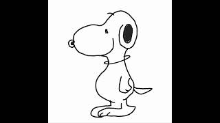 How to draw Snoopy easily - Peanuts cartoon