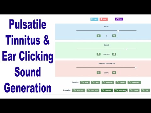 Pulsatile Tinnitus & Ear Clicking Sound Replication & Sharing