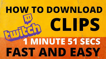 How to download Twitch clips FAST & EASY  Tutorial 2020 (1 MIN, 59 SECS)
