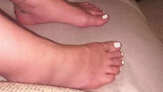 New Pedicure white Shellac Nails Feet 