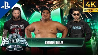 Roman Reigns vs Yokozuna vs Bad Bunny - Online Match | Triple Threat | WWE 2K24