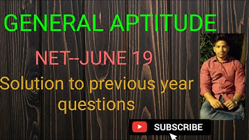 June 2019 CSIR-NET General Aptitude| Part-A Solutions| CSIR UGC NET