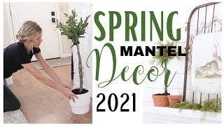 DIY Mantel Decorations ~ Spring Mantel 2021 ~ DIY Topiary Trees ~ Vintage Garden Theme