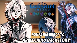 Fontaine react to Arlecchino /The Knave backstory ‖Genshin impact ‖