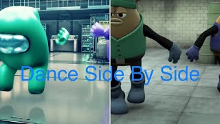 Killer Bean Dance and Among Us Dance Side By Side Comparison