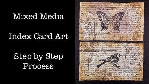 Mixed Media Index Card Art - Step by Step Process