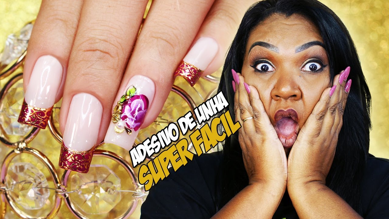 UNHAS DECORADAS SIMPLES COM ADESIVOS PASSO A PASSO UNHAS DECORADAS SIMPLES COM ADESIVOS PASSO A PASSO