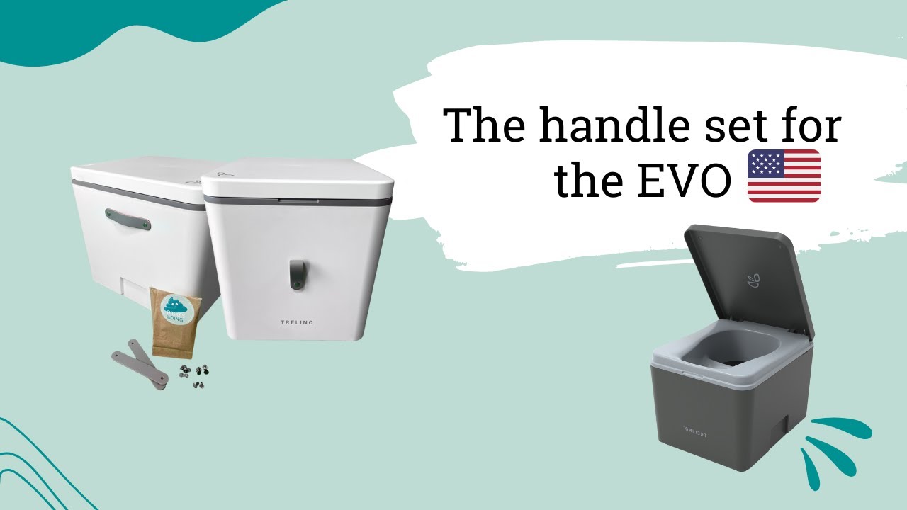 The handle set for the EVO composting toilet - easy transportation and  secure mounting 