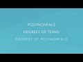 Understanding Polynomials and Their Degrees
