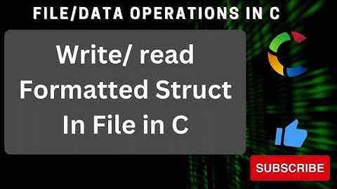 How to Save and Read Formatted Struct Data to a File in C!!