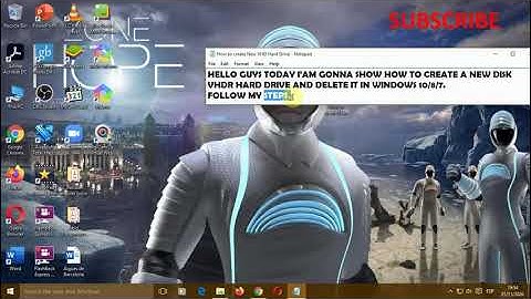 How to create a new disk vhdr hard drive and delete it in windows 10/8/7.